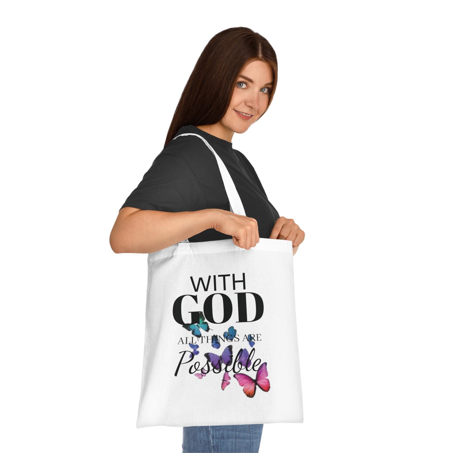 With God all Things are Possible Tote Bag