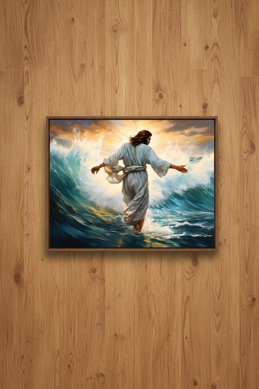 Rough Waters - Wooden Background