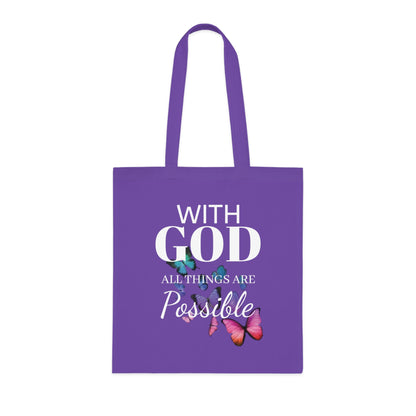 With God all Things are Possible Tote Bag