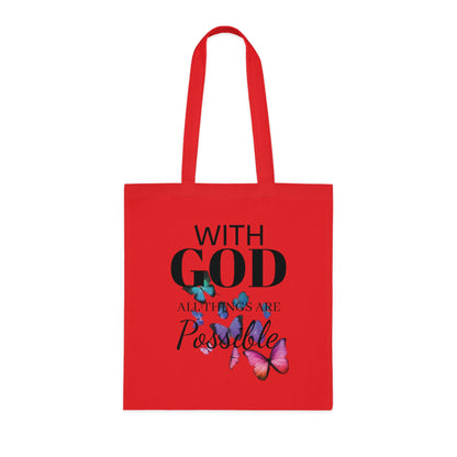 With God all Things are Possible Tote Bag