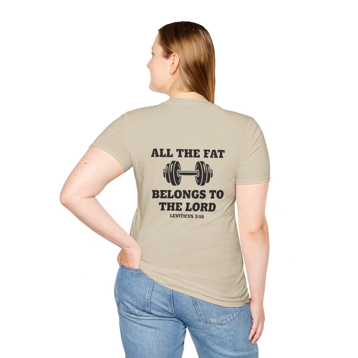 Religious Workout T-Shirt — “All The Fat Belongs To The Lord” Leviticus 3:16