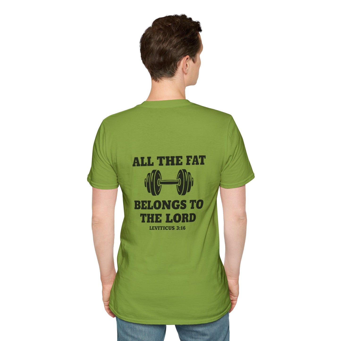 Religious Workout T-Shirt — “All The Fat Belongs To The Lord” Leviticus 3:16