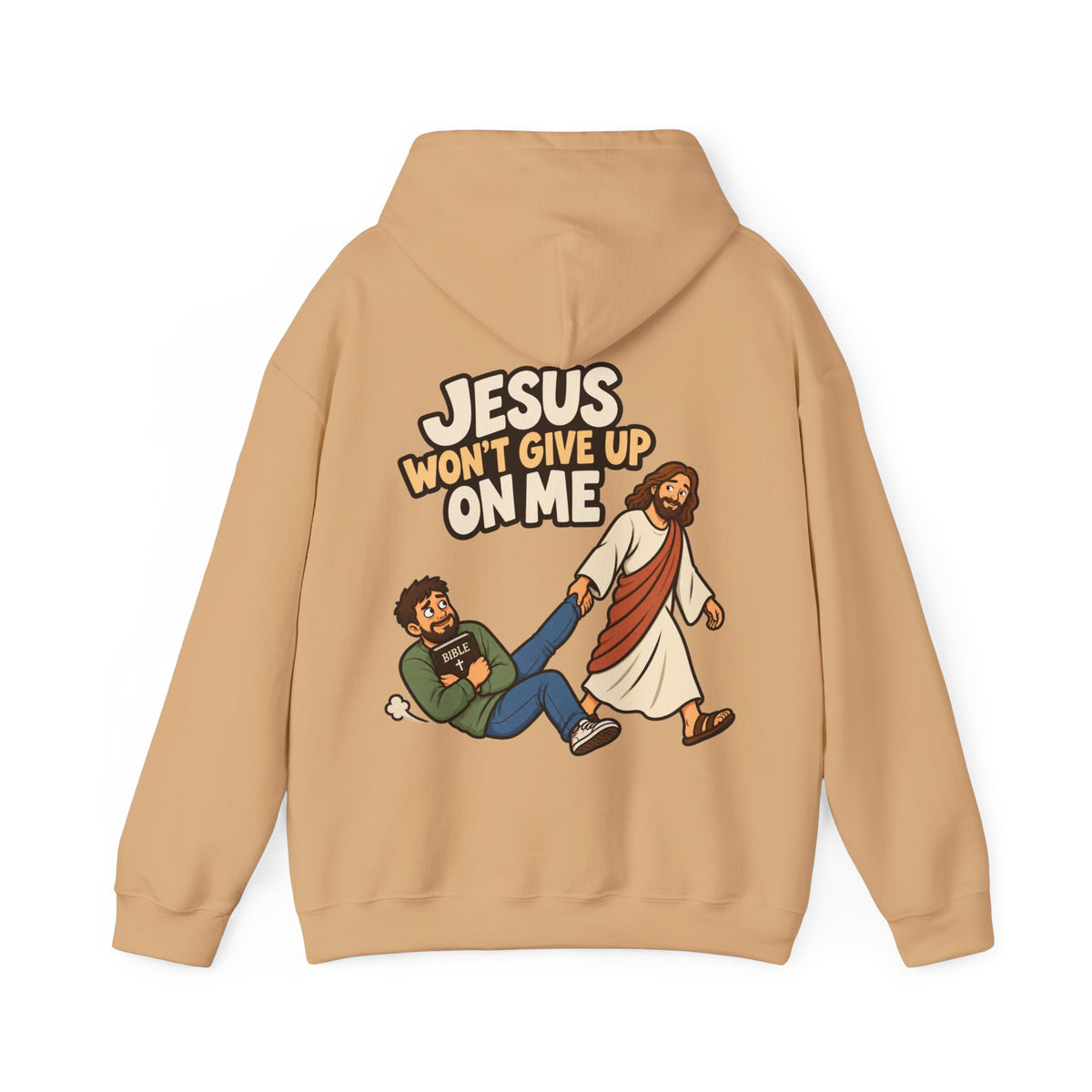 Jesus Won’t Give Up on Me Christian Hoodie - Men