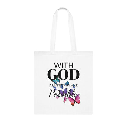 With God all Things are Possible Tote Bag