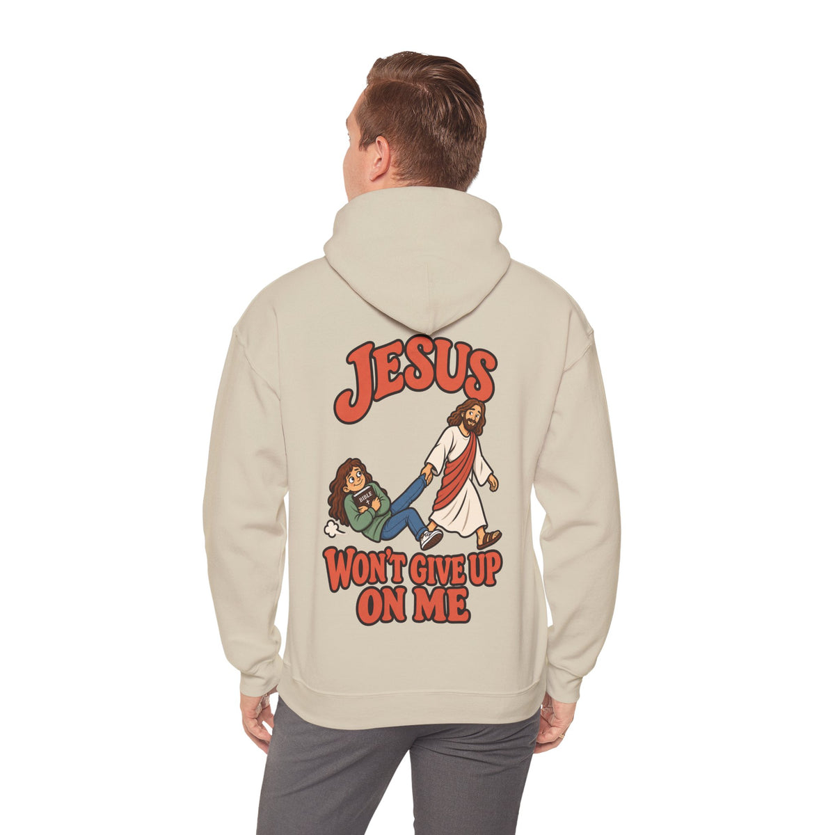 Jesus Won’t Give Up on Me Christian Hoodie - Women