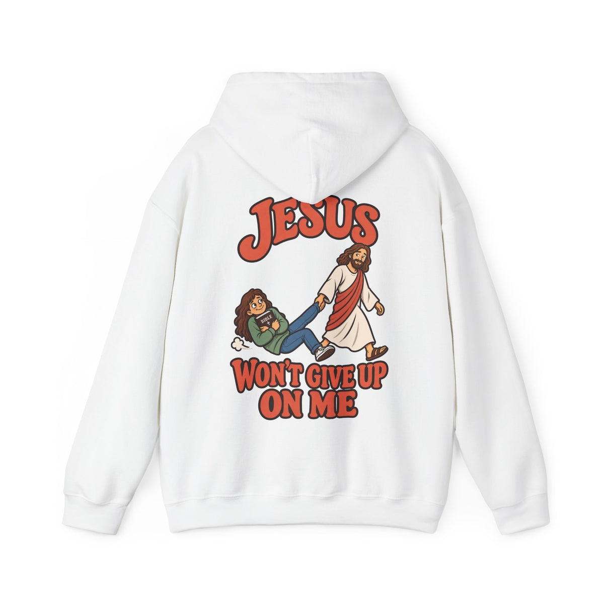 Jesus Won’t Give Up on Me Christian Hoodie - Women