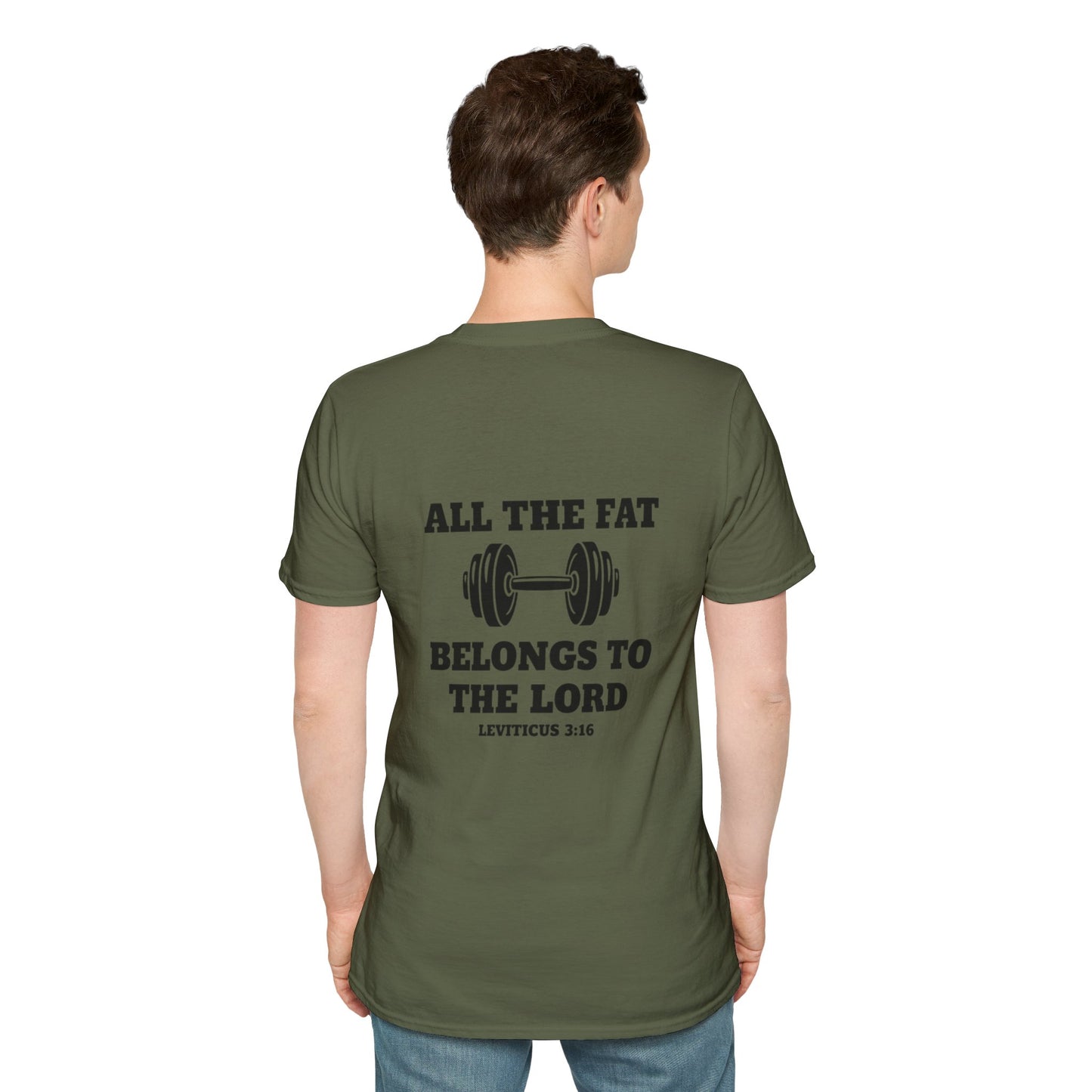 Religious Workout T-Shirt — “All The Fat Belongs To The Lord” Leviticus 3:16