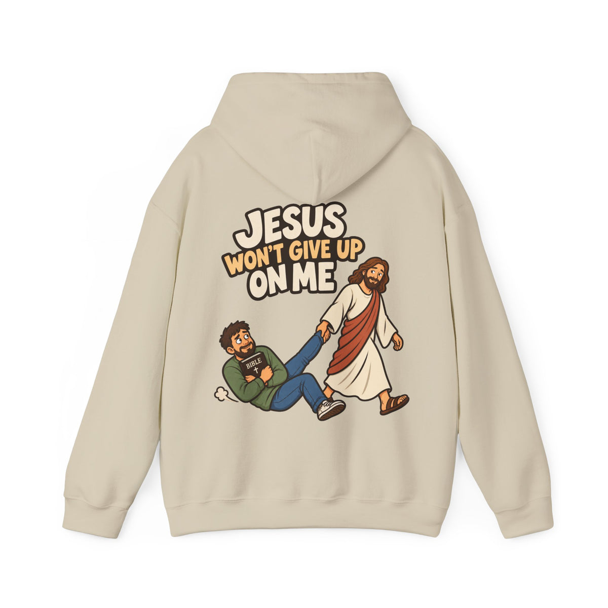 Jesus Won’t Give Up on Me Christian Hoodie - Men