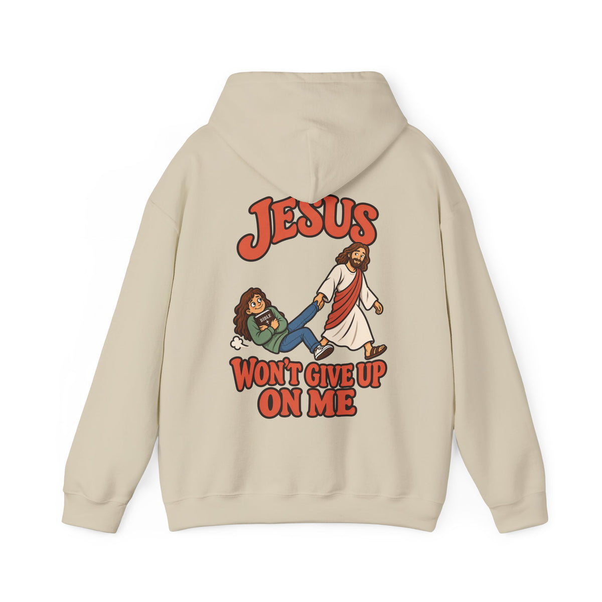 Jesus Won’t Give Up on Me Christian Hoodie - Women