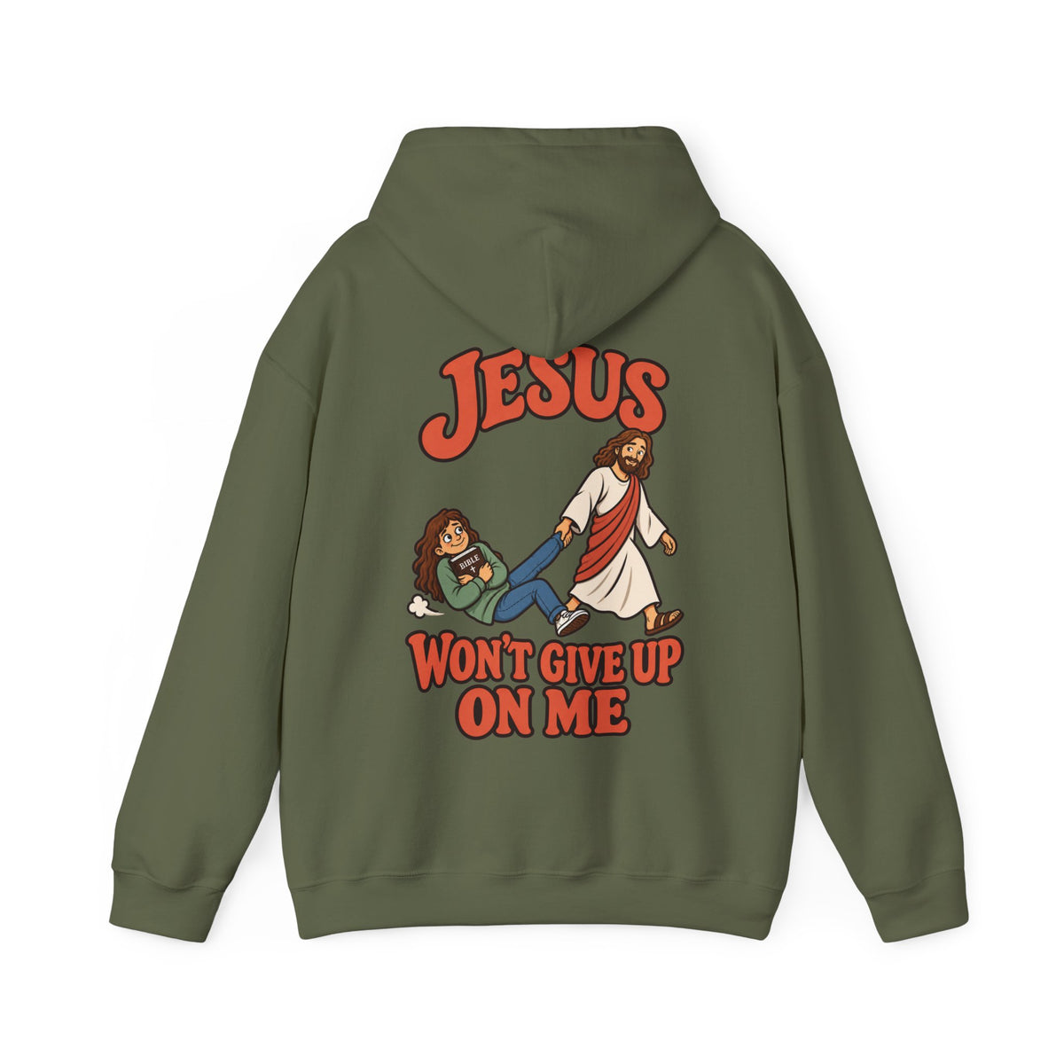 Jesus Won’t Give Up on Me Christian Hoodie - Women