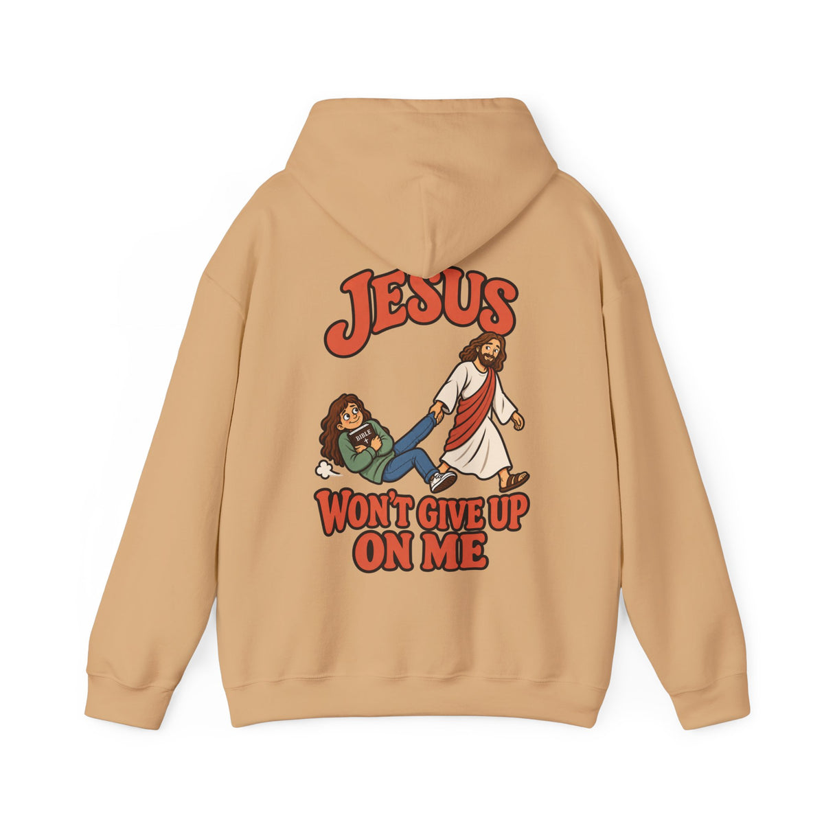 Jesus Won’t Give Up on Me Christian Hoodie - Women
