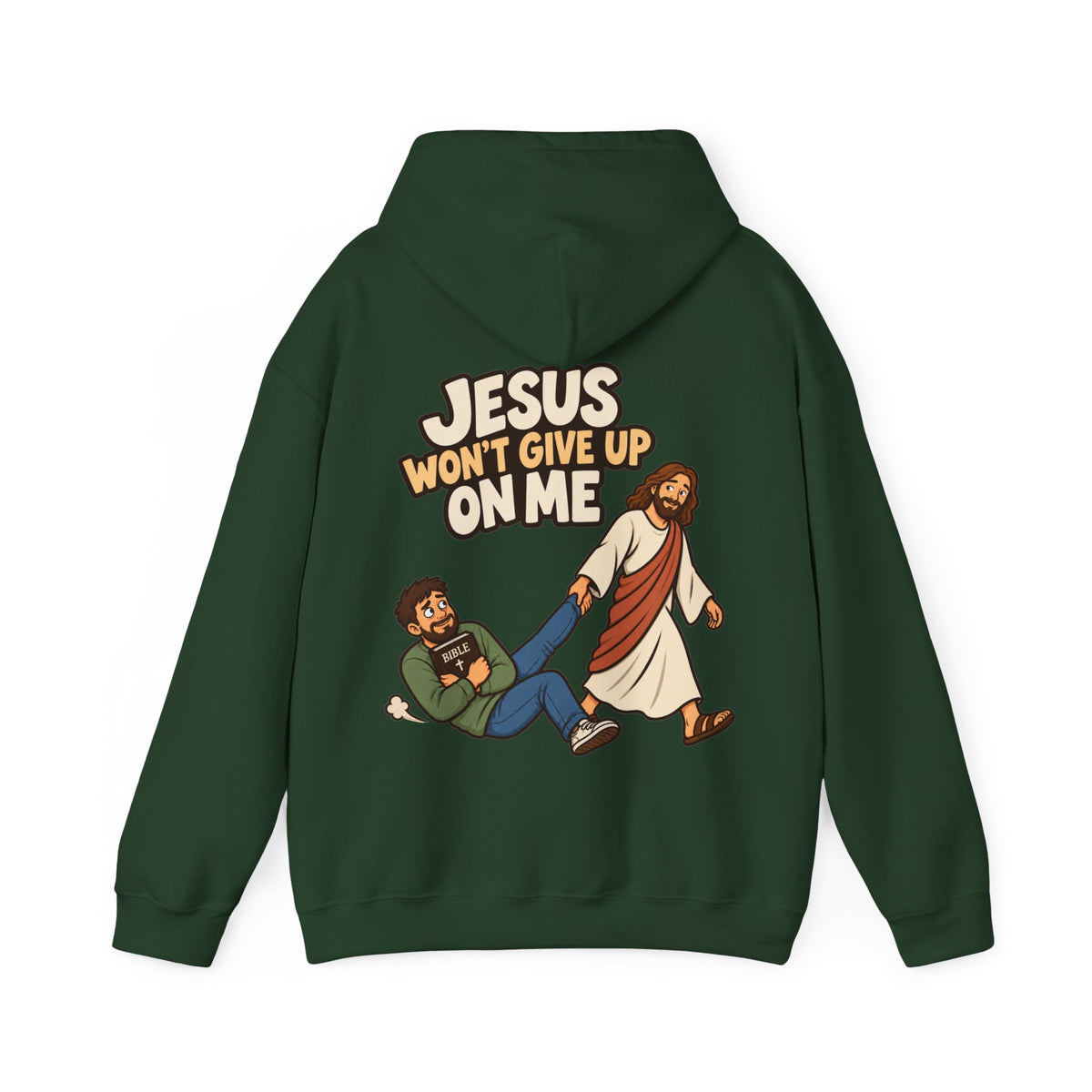 Jesus Won’t Give Up on Me Christian Hoodie - Men