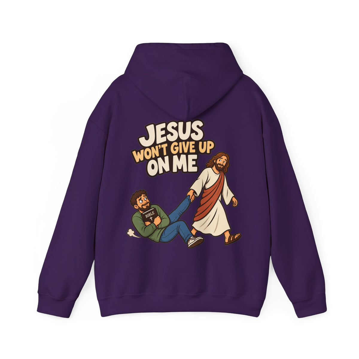 Jesus Won’t Give Up on Me Christian Hoodie - Men