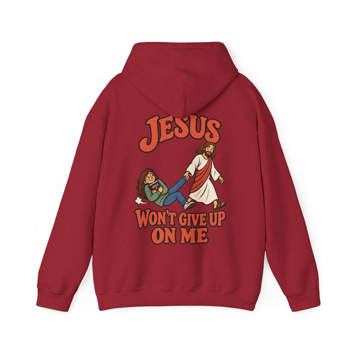 Jesus Won’t Give Up on Me Christian Hoodie - Women