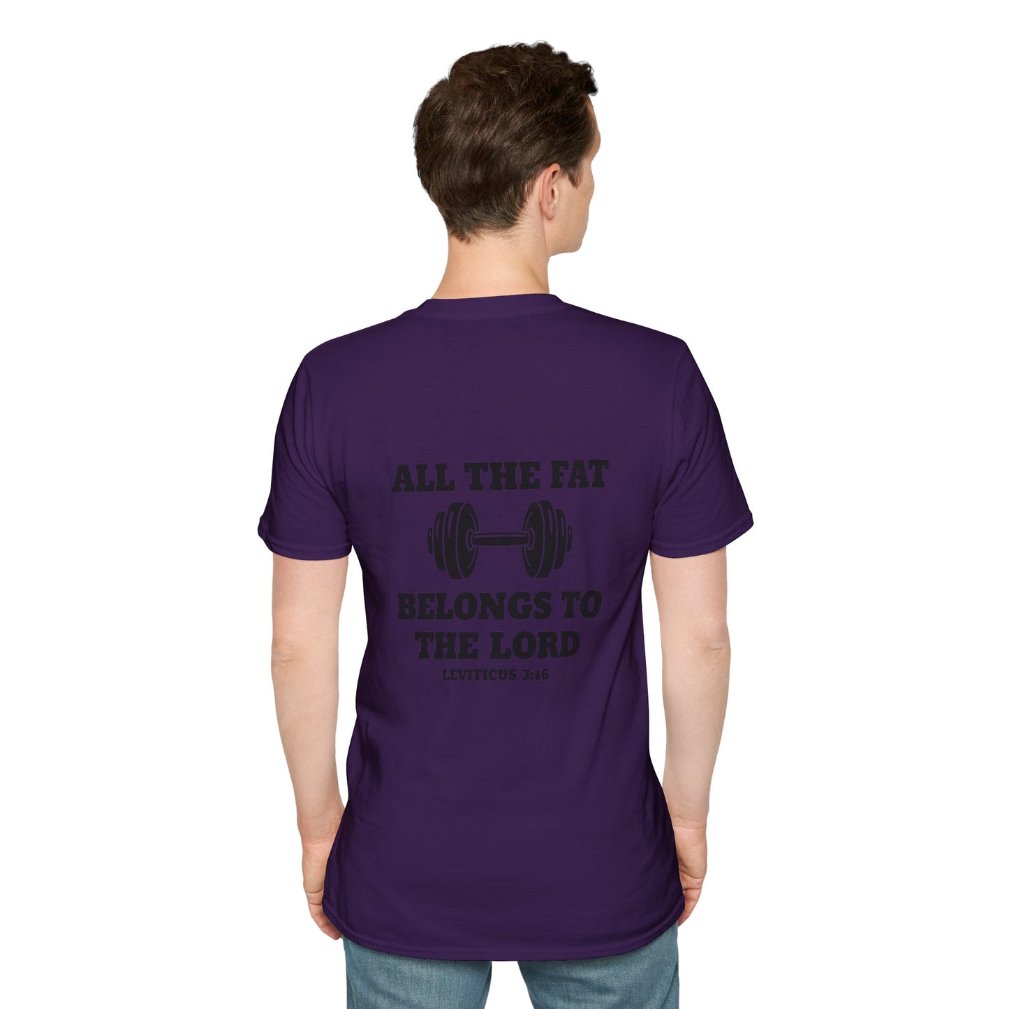 Religious Workout T-Shirt — “All The Fat Belongs To The Lord” Leviticus 3:16