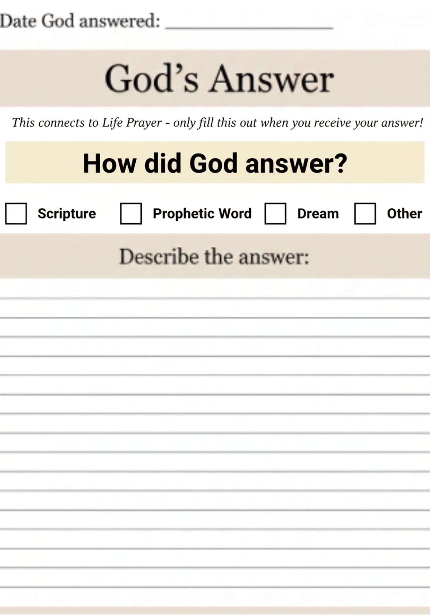 30-Day Prayer Journal - Digital Download