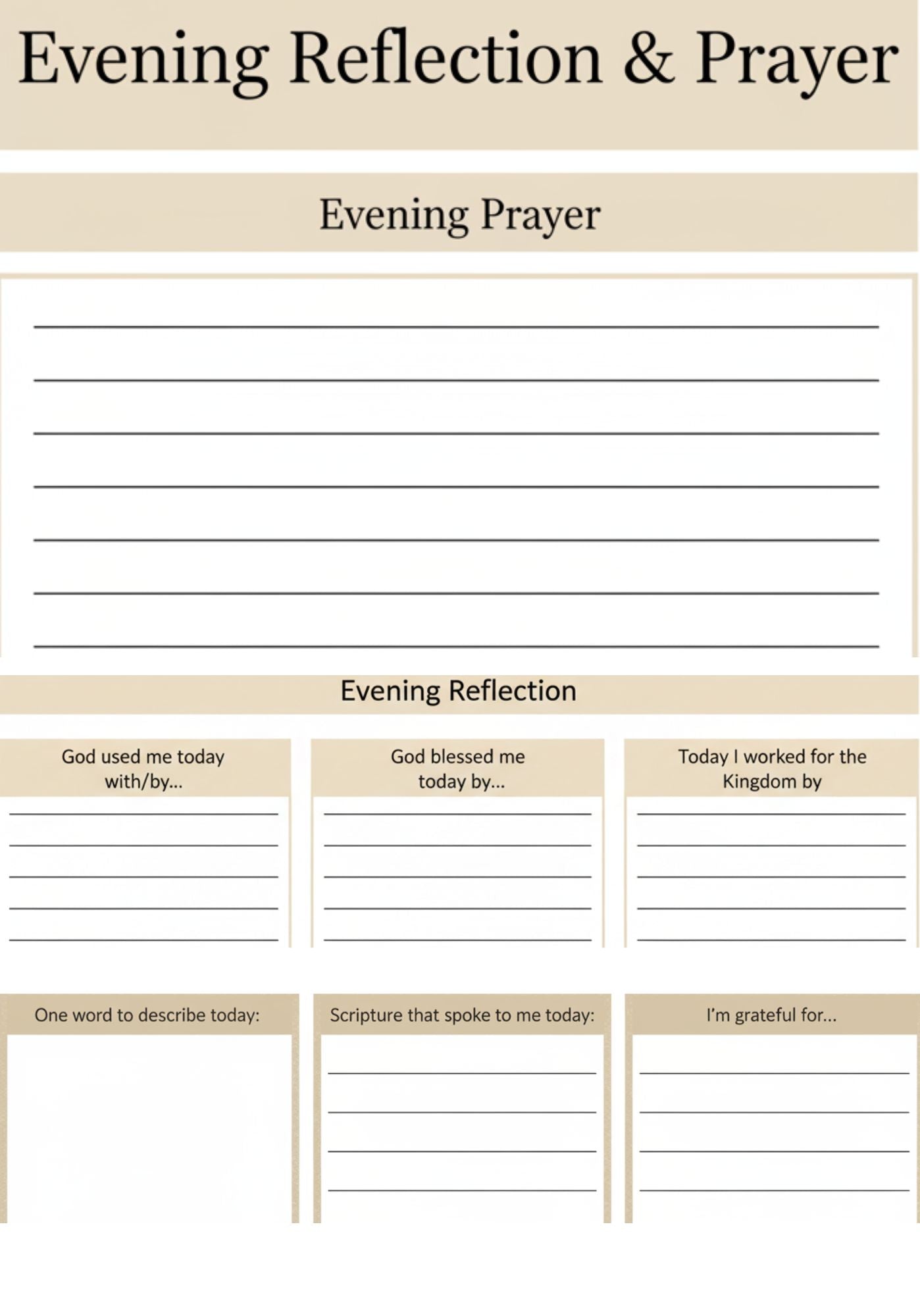 30-Day Prayer Journal - Digital Download