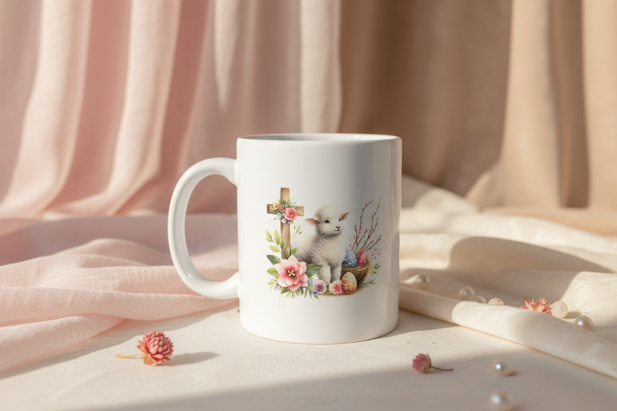 Easter Lamb Watercolour Mug - Studio Style v2