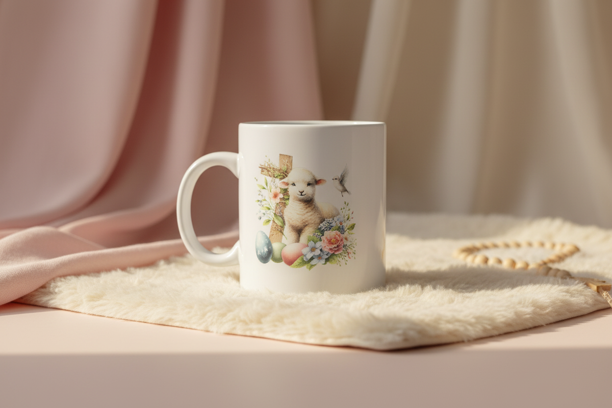 Easter Lamb Watercolour Mug - Studio Style