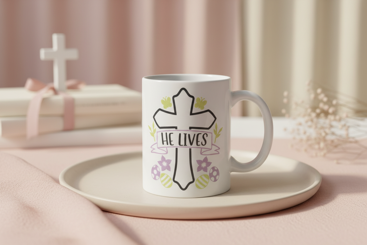 He Lives Mug - Correct Orientation