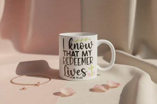Redeemer Lives Scripture Mug - Studio Style