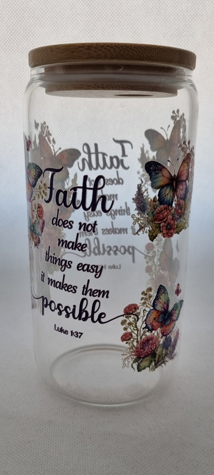 Faith Cross Mason Jar