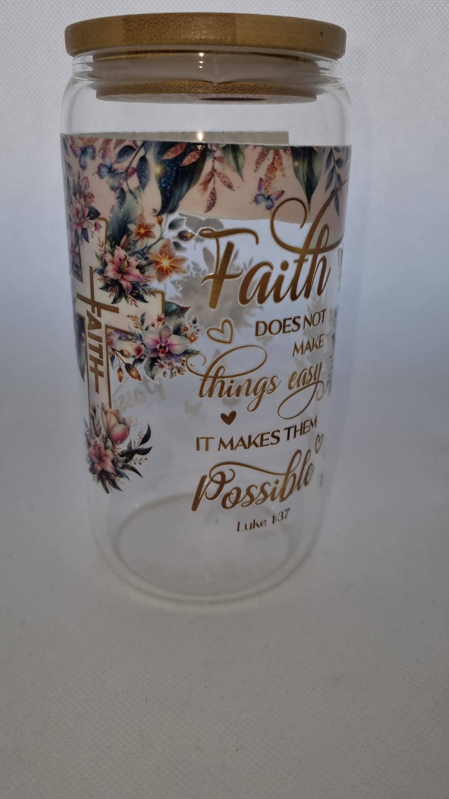 Golden Faith Mason Jar