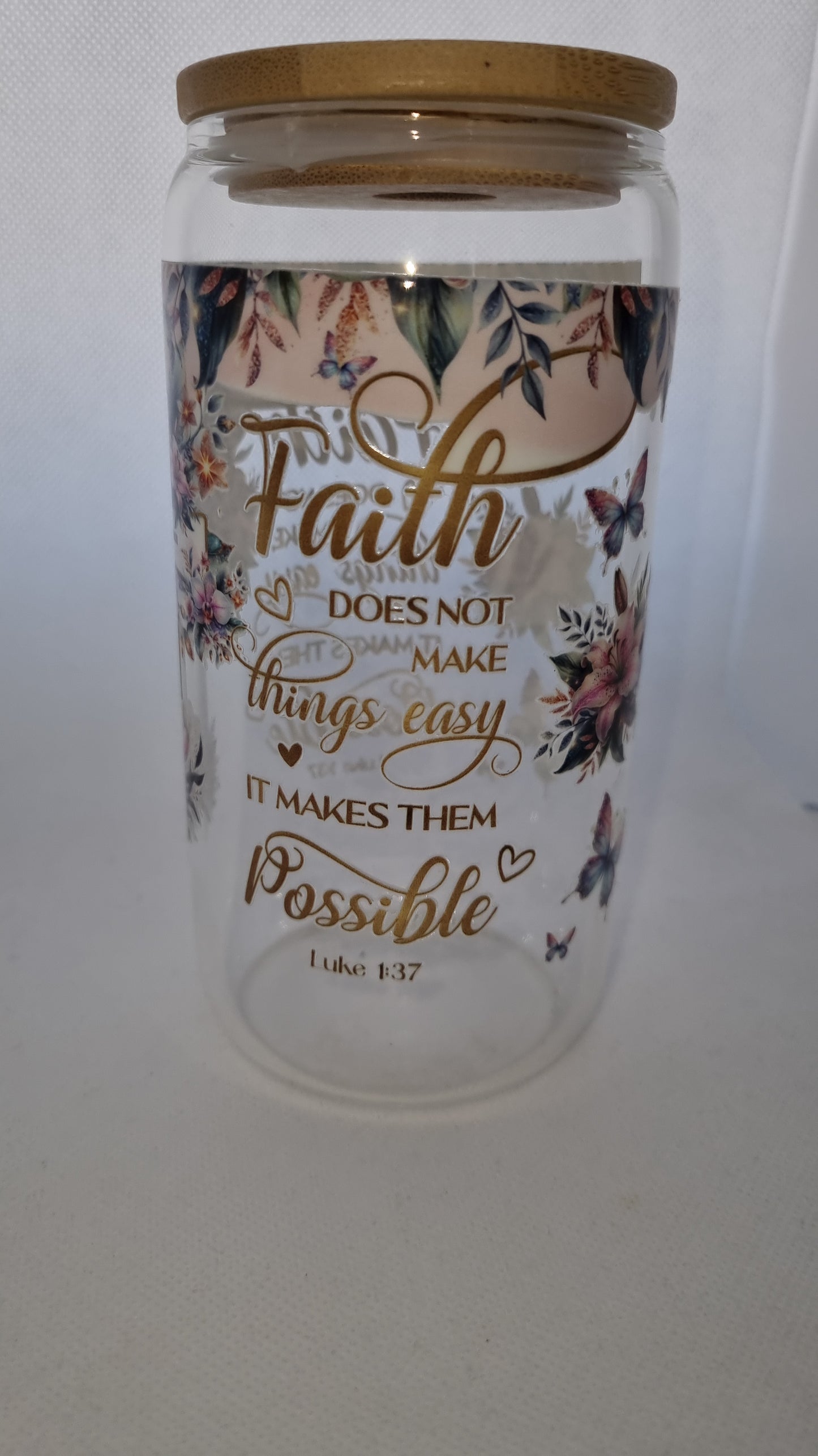 Golden Faith Mason Jar