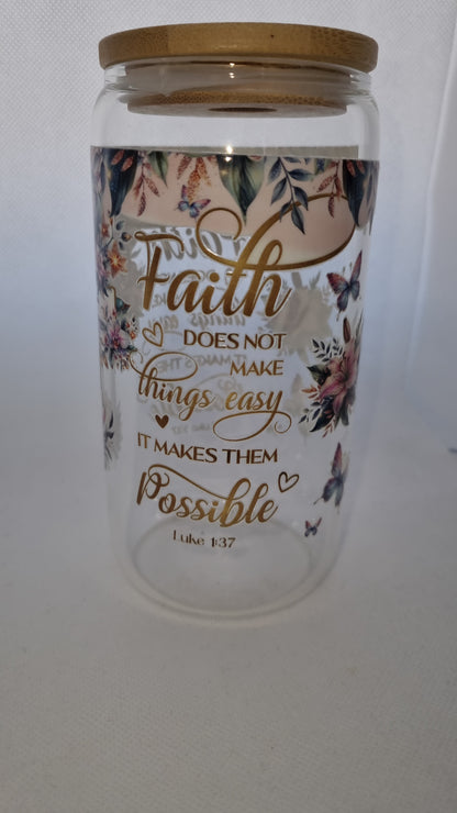 Golden Faith Mason Jar