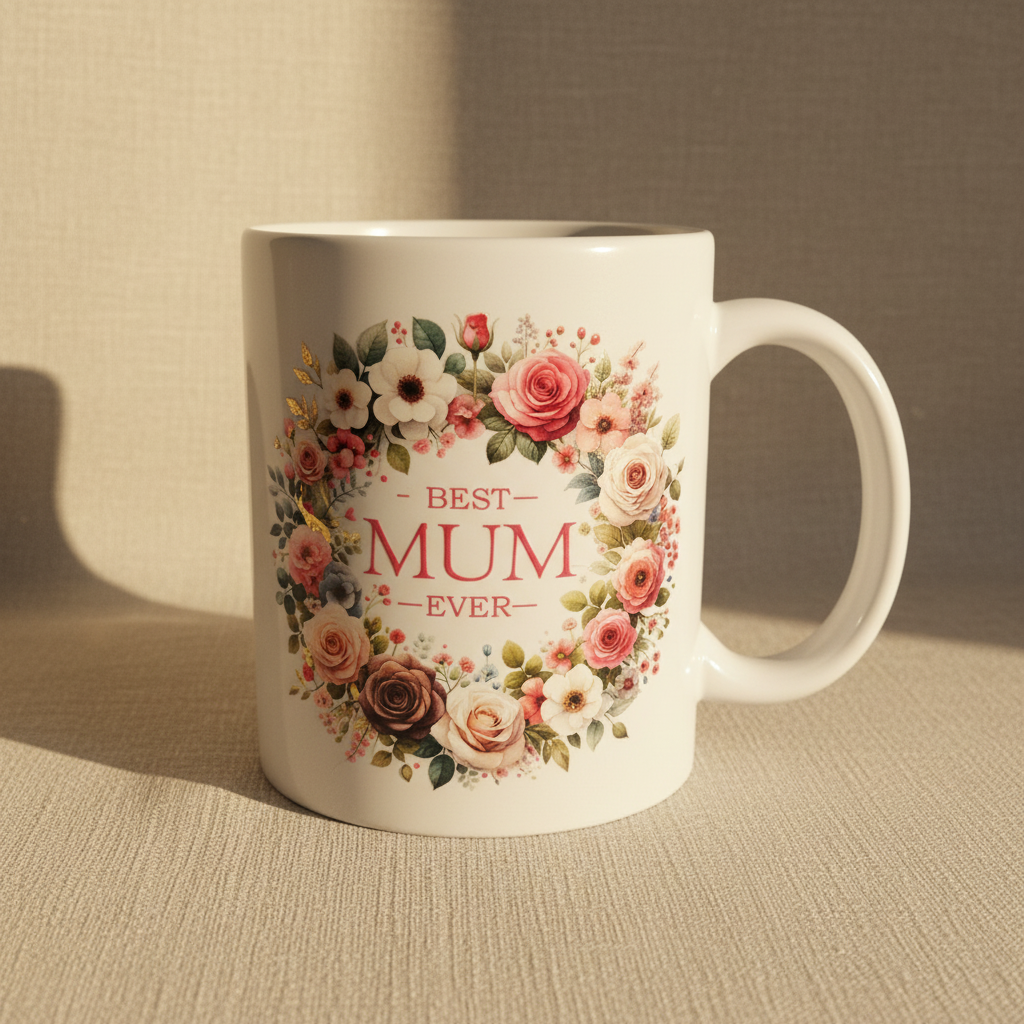 Rose Wreath Mug - Premium
