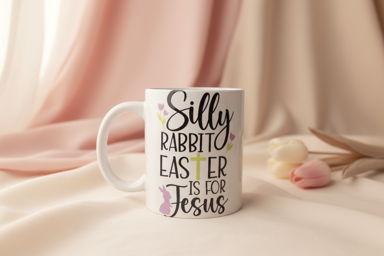 Silly Rabbit Easter is for Jesus Mug - Studio Style v2