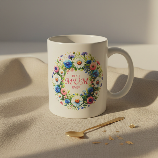 Wildflower Wreath Mug - Premium